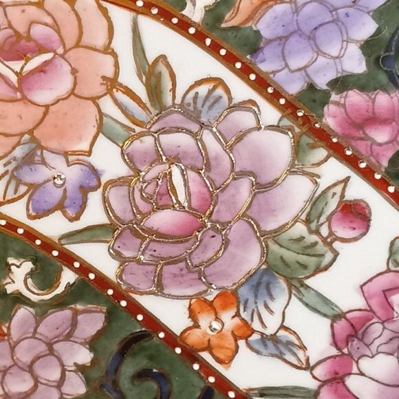 Clipped Edge Floral Design Ceramic  Tray Cottagecore Kitsch - Picture 2 of 5